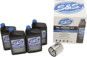 S&s 20w50 Synthetic Engine Oil Change Kit 84-17 Harley - S&s Cycle, HD Png Download PNG with transparent background