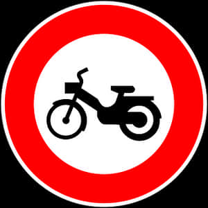 Motorcycle Prohibited Sign PNG image with transparent background