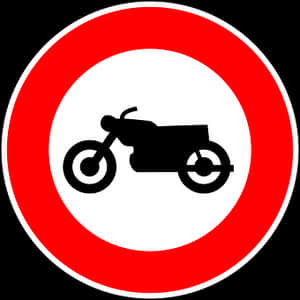 Motorcycle Prohibited Sign PNG image with transparent background