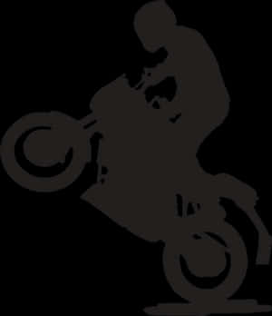 Motorcycle Stunt Silhouette PNG with transparent background
