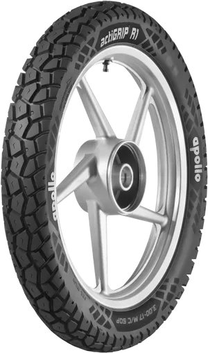 Motorcycle Tyrewith Alloy Wheel PNG Image