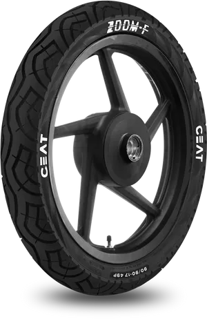 Motorcycle Tyrewith Alloy Wheel C E A T Zoom F PNG Image