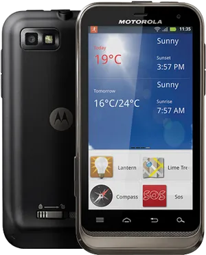 Motorola Android Smartphone Weather Widgets PNG Image