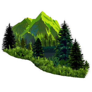 Mountain and Forest PNG vjr33 PNG image with transparent background