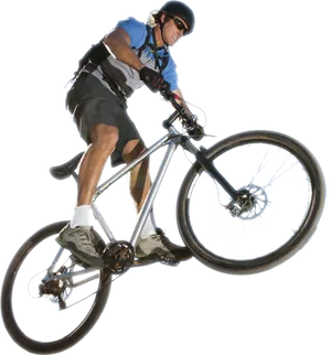 Mountain Biker Mid Air Trick PNG Image