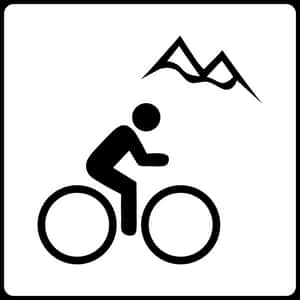 Mountain Biking Icon PNG image with transparent background
