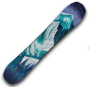 Mountain Design Snowboard PNG image with transparent background