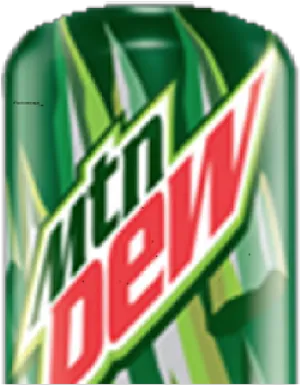 Mountain Dew Can Close Up PNG Image