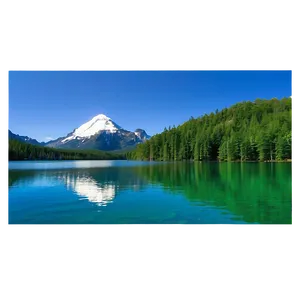 Mountain Lake Paradise Png Udp PNG Image