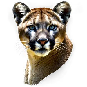 Mountain Lion Gaze Png Bkd PNG Image