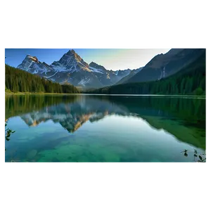 Mountain Reflection Lake Png Hyb78 PNG Image