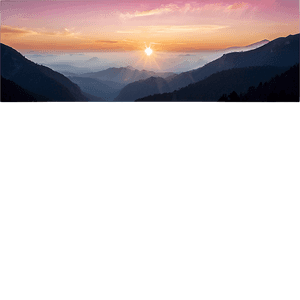 Mountain Sunrise PNG uwa PNG image with transparent background