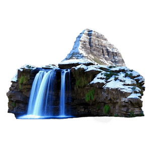 Mountain with Waterfall PNG 1 PNG image with transparent background