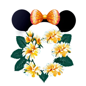 Mouse Ears With Flowers Png Tnl PNG Image