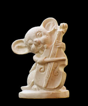 Mouse Musician Figurine PNG image with transparent background