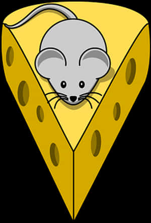Mouseon Cheese Wedge Illustration PNG with transparent background