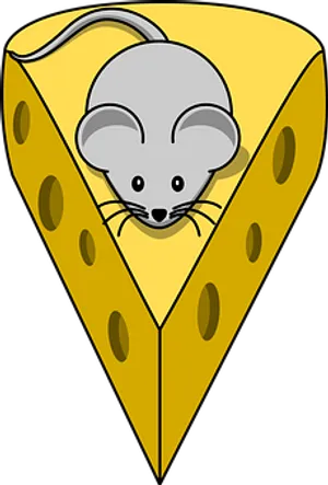 Mouseon Cheese Wedge Illustration PNG Image