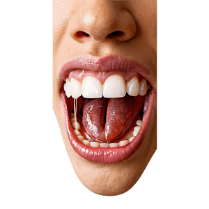 Mouth with Tongue PNG stl45 PNG