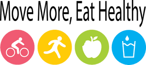 Move More Eat Healthy Banner PNG image with transparent background