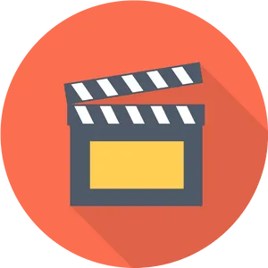 Movie Clapperboard Icon PNG Image