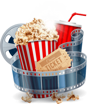 Popcorn And Movie Reel Transparent Background, HD Png Download PNG image with transparent background