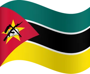 Mozambique Flag Waving PNG Image