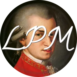 Mozart Portraitwith Initials PNG Image