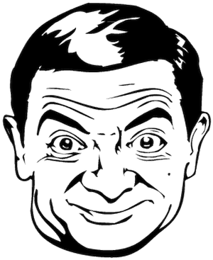 Pixel Art Mr Bean , Png Download - Mr Bean Black And White Cartoon, Transparent Png PNG image with transparent background