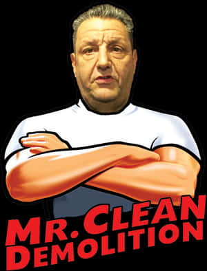 Mr Clean Demolition Parody PNG with transparent background