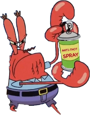 #mrkrabs #spongebob #squarepants #antithot #thot 😂😂 - Mr Krabs Anti Spray, HD Png Download PNG image with transparent background