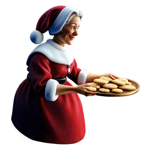 Mrs Claus Baking Cookies Png Kbw49 PNG Image