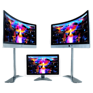 Multi-screen Computer PNG fwi84 PNG image with transparent background