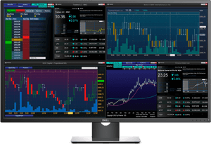 Multi Screen Stock Trading Setup PNG image with transparent background