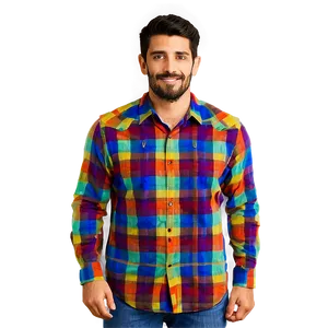 Multicolor Flannel Print Png 06212024 PNG Image