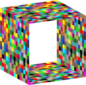 Multicolored3 D Optical Illusion PNG Image