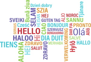 Multilingual_ Greetings_ Word_ Cloud PNG Image