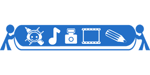 Multimedia Content Icons Banner PNG image with transparent background