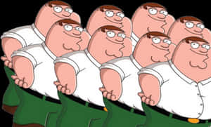 Multiple Peter Griffins PNG image with transparent background