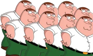 Multiple Peter Griffins PNG Image