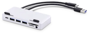 Multiport U S B C Hub Peripheral Device PNG Image