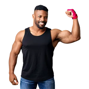 Muscle Black Tank Top Png Weu PNG Image