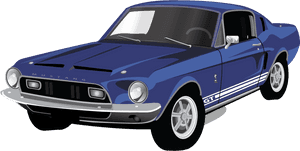 Muscle Car Mustang Gt Icon - Old Blue Mustang Png, Transparent Png PNG image with transparent background