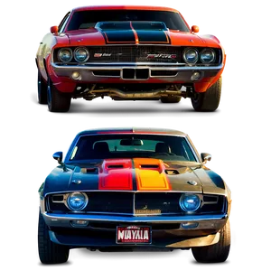 Muscle Car Showdown Png Eug53 PNG Image