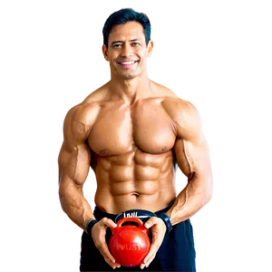 Muscle Man With Kettlebell Png 06252024 PNG Image