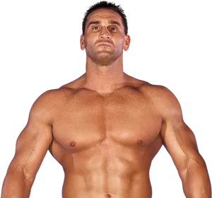 Muscled_ Athlete_ Portrait PNG Image