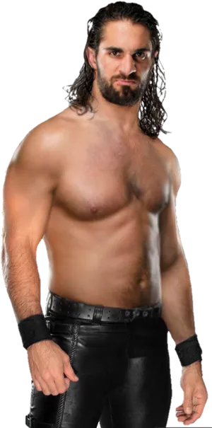 Muscled Wrestler Portrait PNG Image