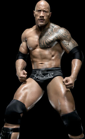 Muscled_ Wrestler_with_ Tattoo PNG image with transparent background