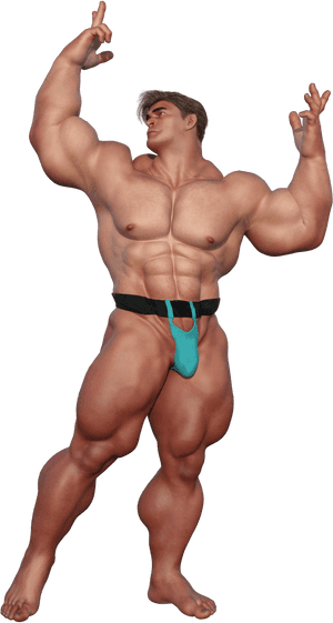 Transparent Bodybuilding Png - Body Builder 3d Model, Png Download PNG image with transparent background