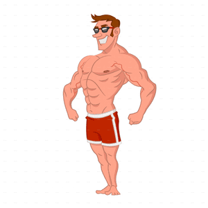 Body Builder Cartoon Png, Transparent Png PNG image with transparent background