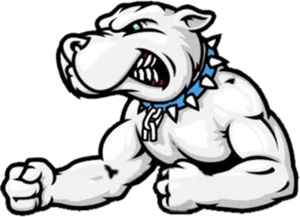 Muscular Cartoon Pitbull PNG Image